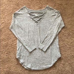 american eagle lace up long sleeve